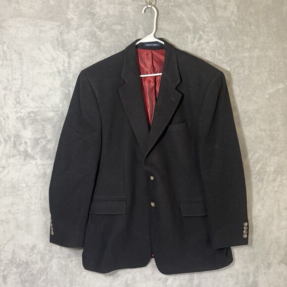 Ralph Lauren Blazer Sports Coat Men's Black Sz 44R Loro Piana 100% Camel Hair
